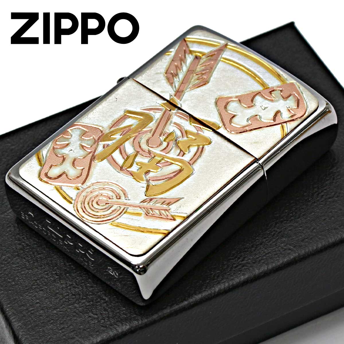 Zippo ジッポー 彫金漢字シリーズ 福 電鋳板 63290298 メール便可