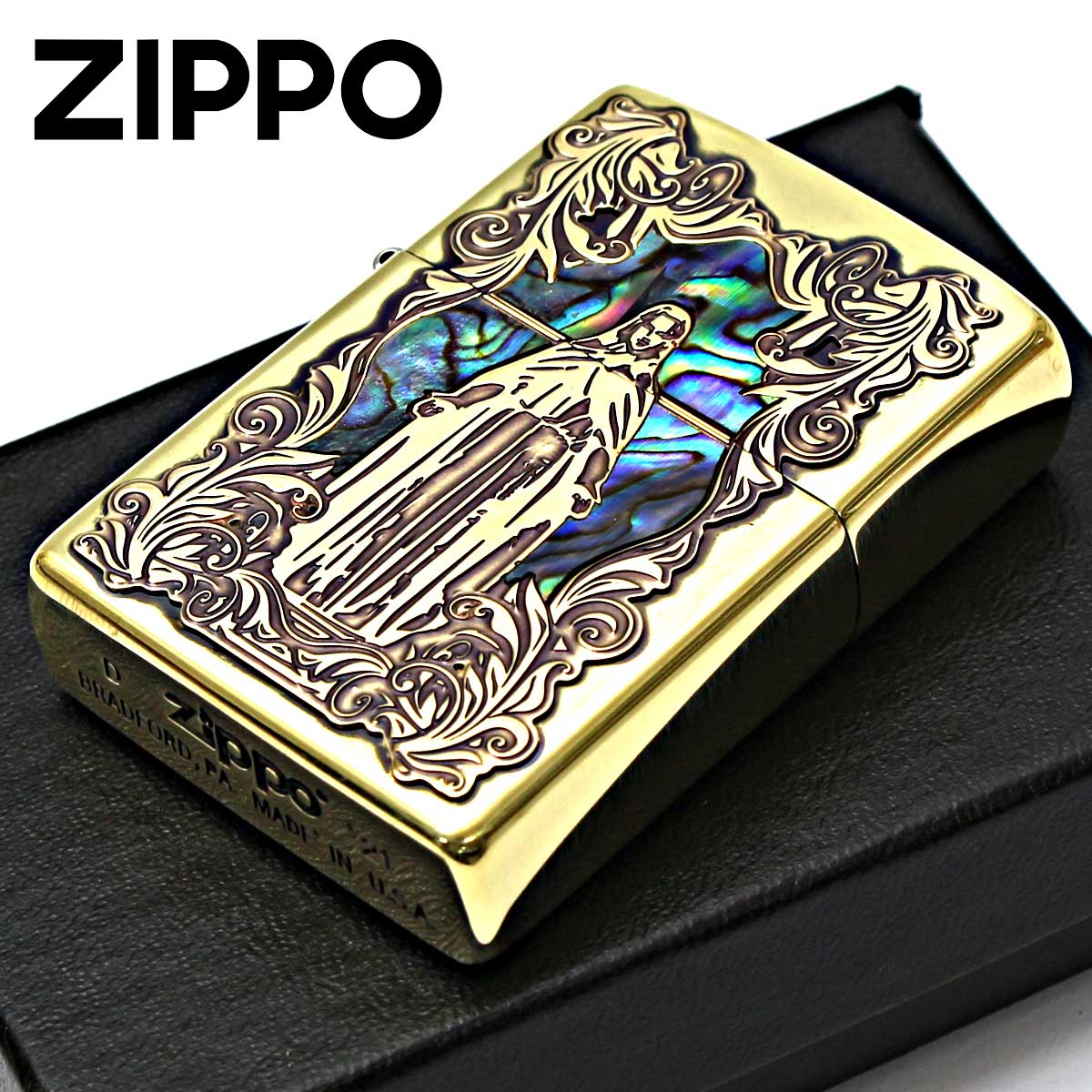 Zippo ジッポー シェル 貝 マリア 真鍮いぶし 63450298