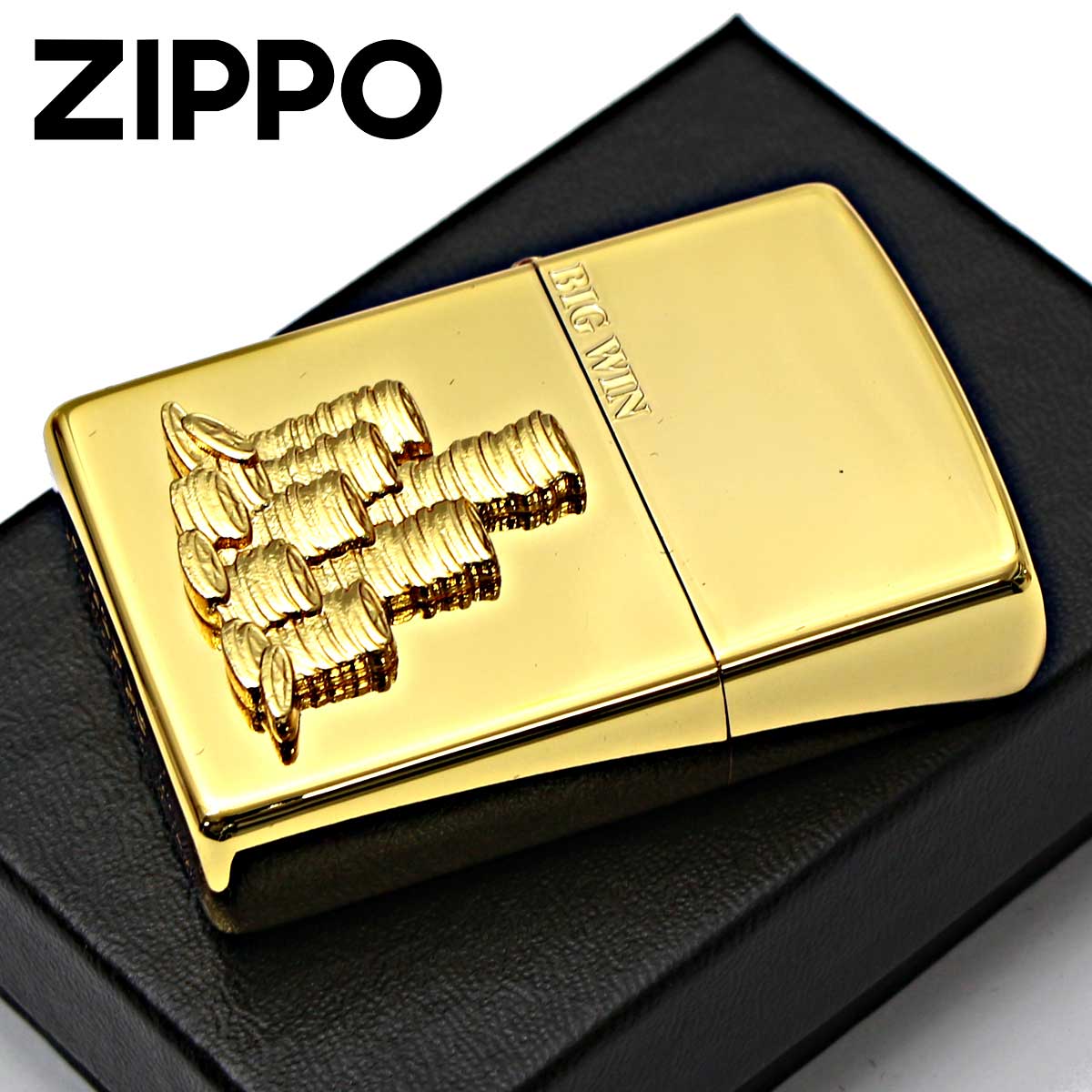 Zippo ジッポー ビッグウィン 大勝利 コインの山 メタル BIG WIN Metal 金ミラー 63490398