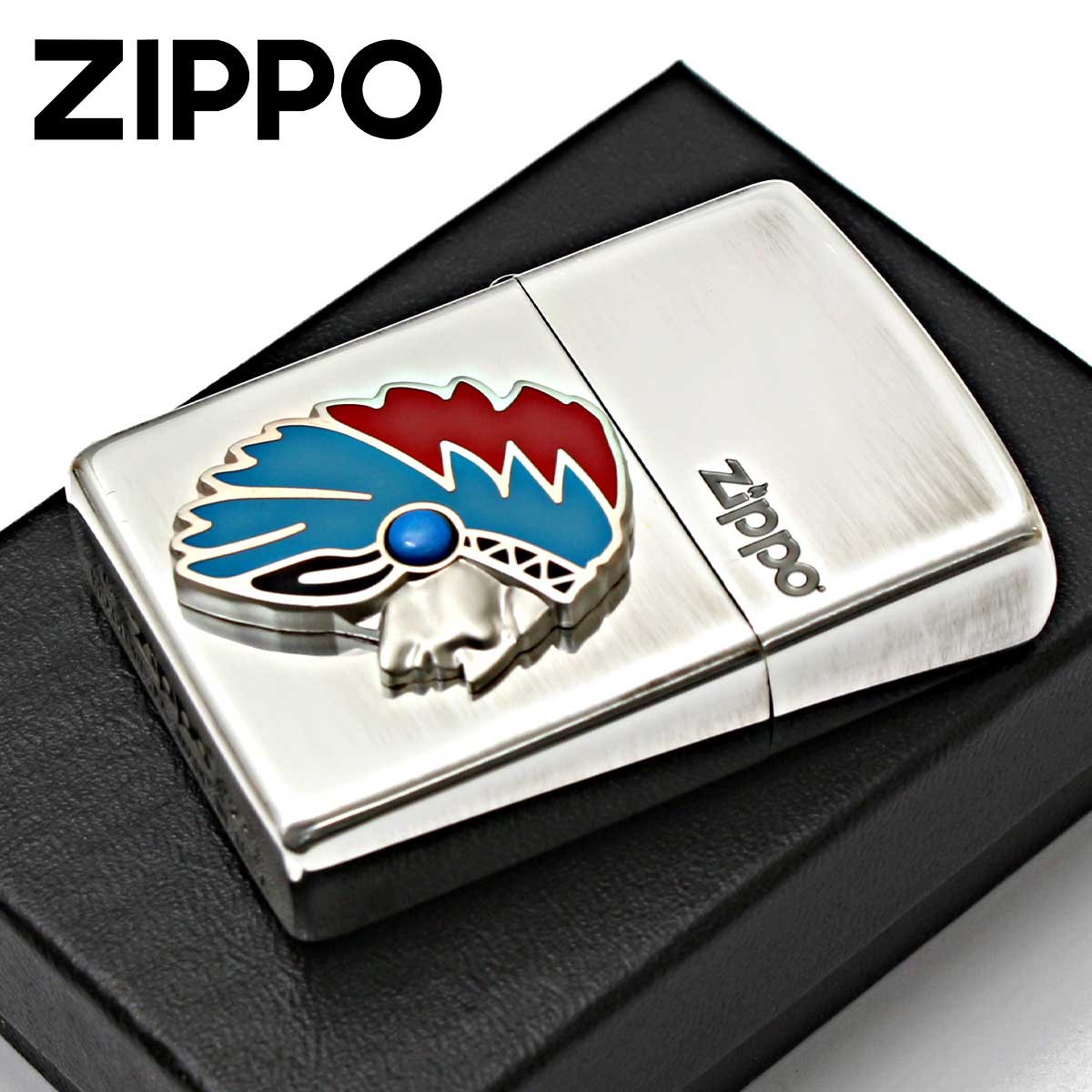Zippo ジッポー ネイティブアメリカン メタル Native Americans Metal 銀いぶし 63500198