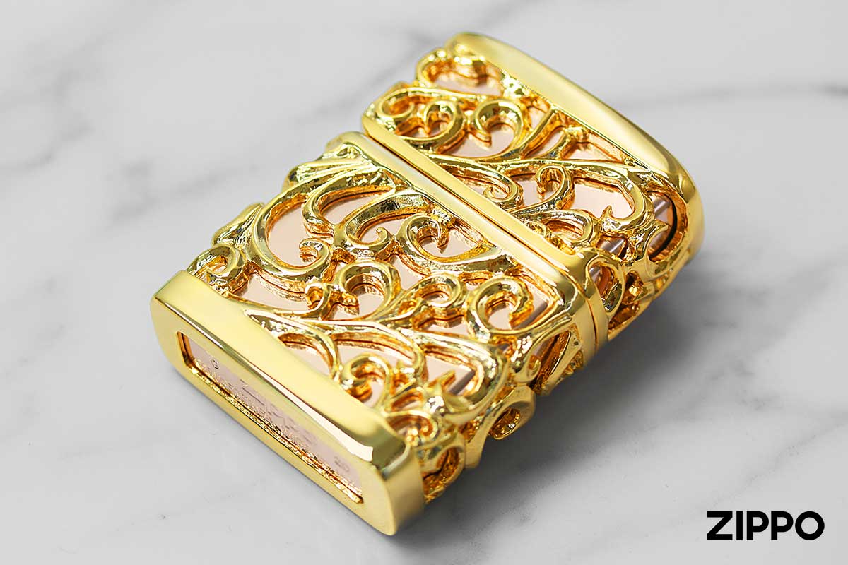 Zippo ジッポー アラベスク 唐草 メタル ジャケット ピンクゴールドメッキ Metal Jacket ARABESQUE 2PMJ-DEVIL20