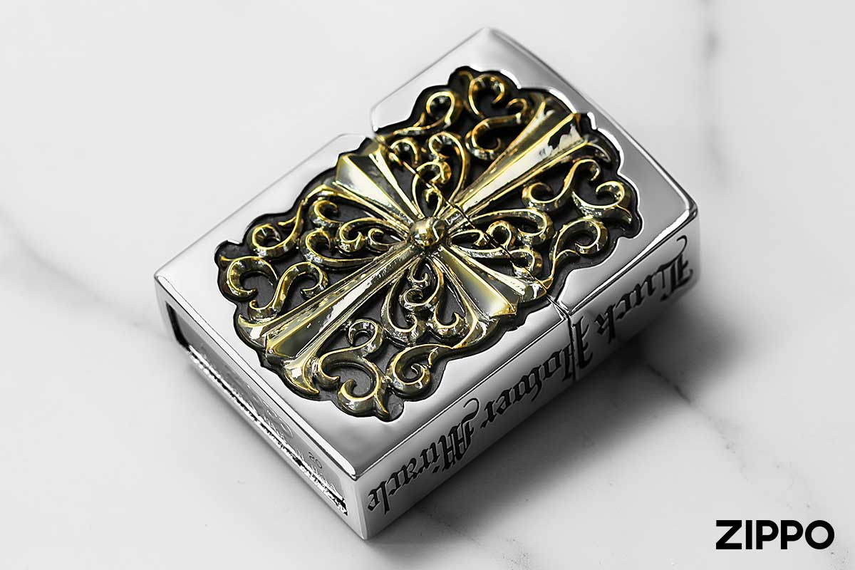 Zippo ジッポー クロス 十字架 フルメタル ジャケット ゴールド Full Metal Jacket CROSS 2FMJ-CROG20