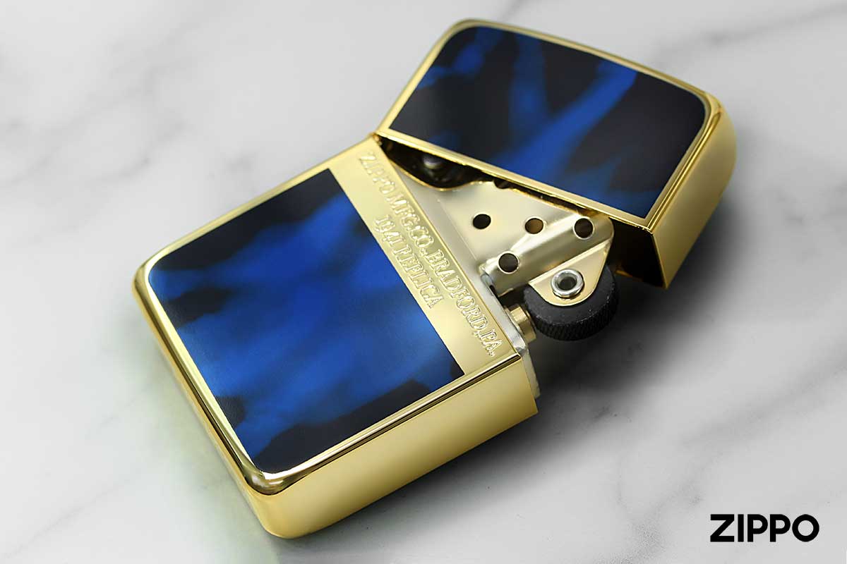Zippo ジッポー 1941レプリカ マーブル 大理石調 ゴールド ブルー Gold Blue 41GD-BLM