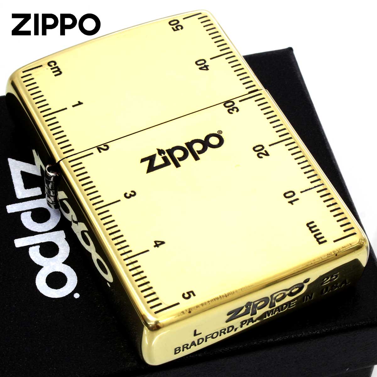 Zippo ジッポー #200B 定規 ジッポ ロゴ ZIPPO LOGO 真鍮 BS古美