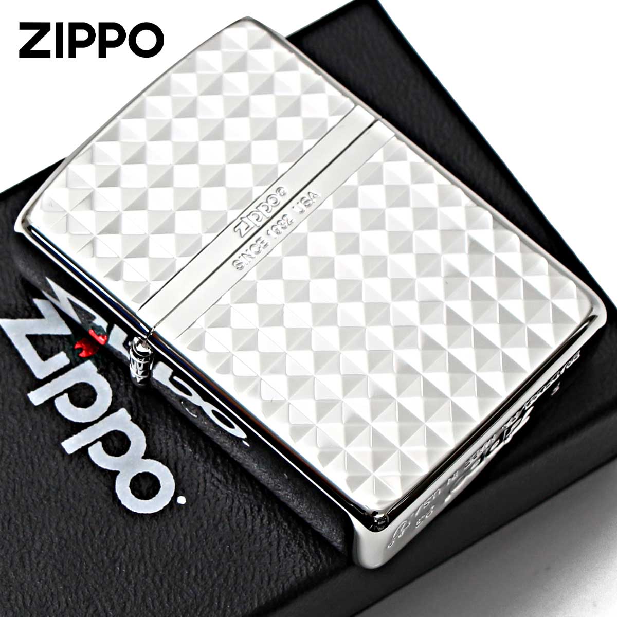 Zippo ジッポー アーマー スタンダード デザイン シルバー ダイヤカット ARMOR STANDARD DESIGN 16SD-DD