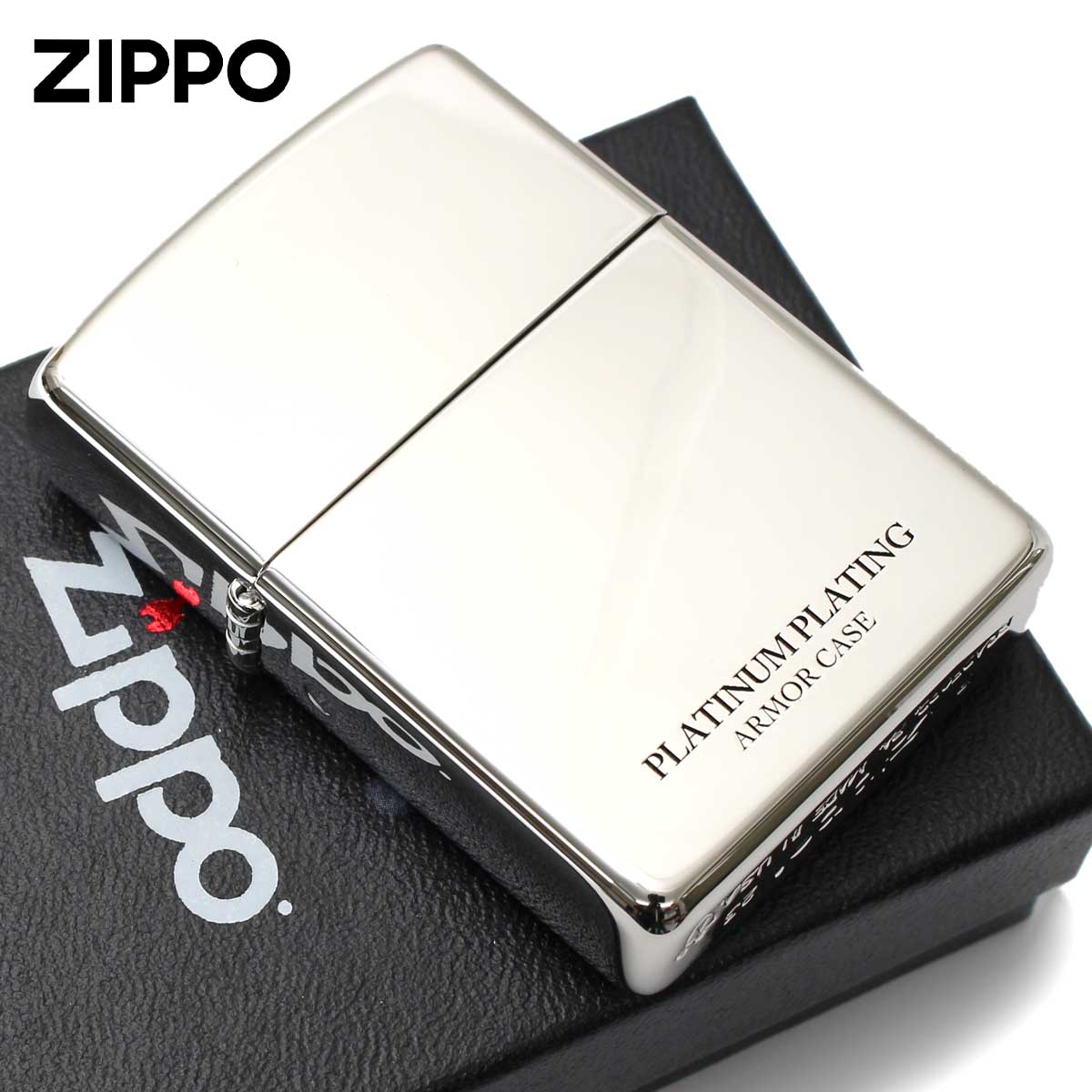 Zippo ジッポー アーマー プラチナコーティング ポリッシュ 鏡面 PLATINUM PLATING ARMOR CASE 16-PLAT