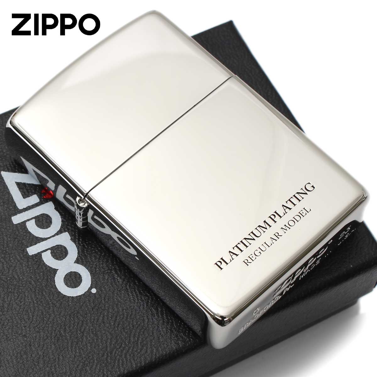 Zippo ジッポー レギュラー プラチナコーティング ポリッシュ 鏡面 PLATINUM PLATING REGULAR MODEL 20-PLAT メール便可