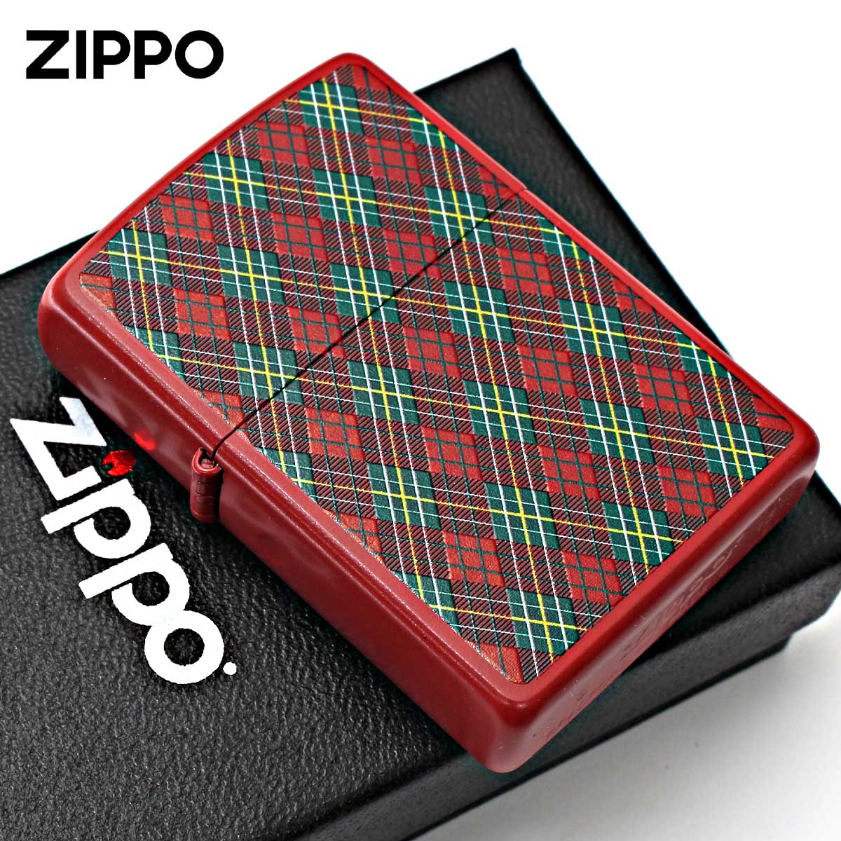 Zippo ジッポー チェック アーガイル柄 レッド CH-MR D メール便可