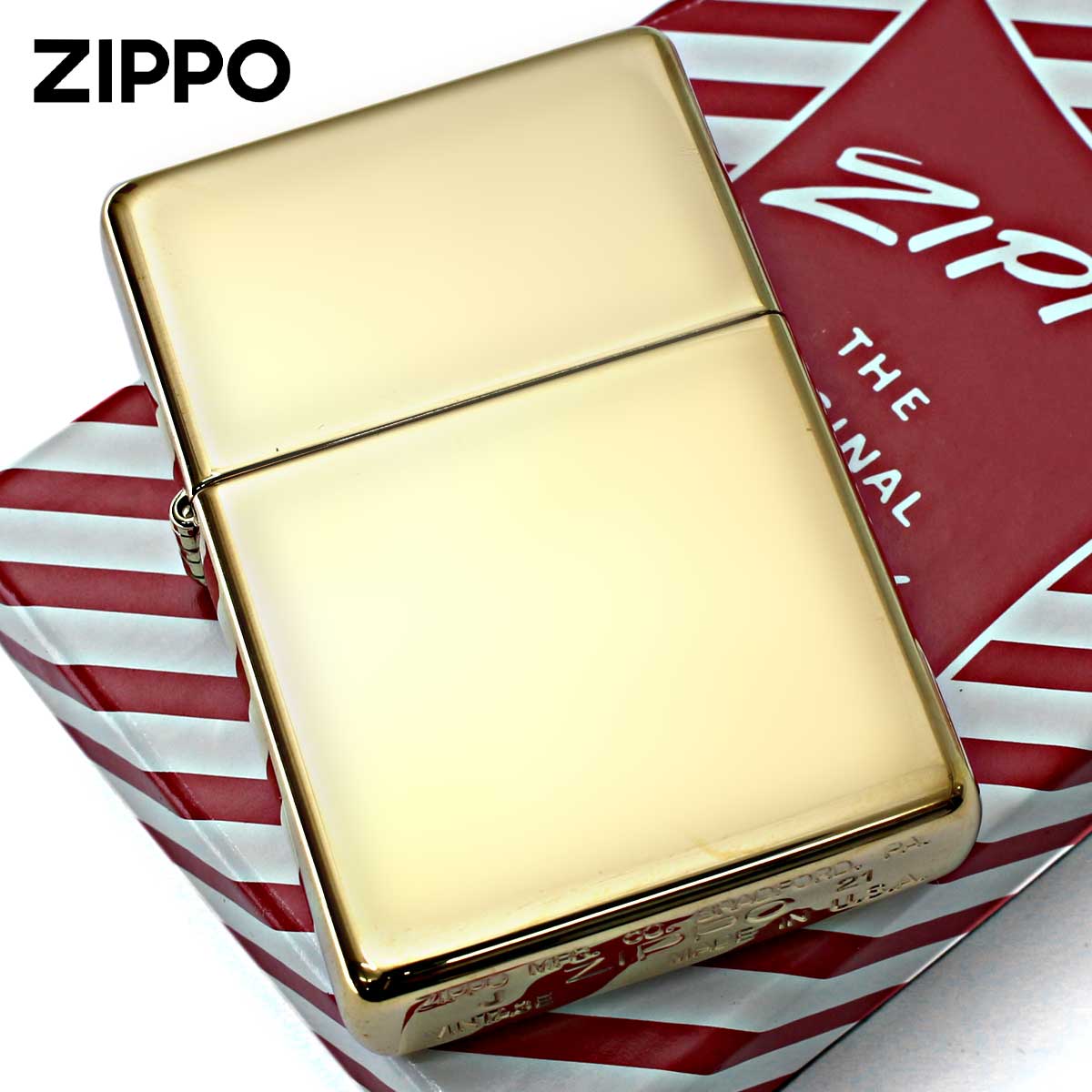 Zippo ジッポー 1937レプリカ フラットトップ 真鍮 ブラス ポリッシュ 鏡面 定番 No.270CC メール便可