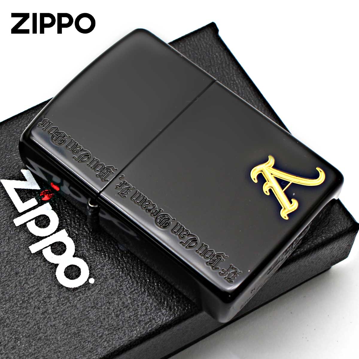 Zippo ジッポー イニシャル A ネームオブラブ ブラック Name of Love NLA-IB メール便可