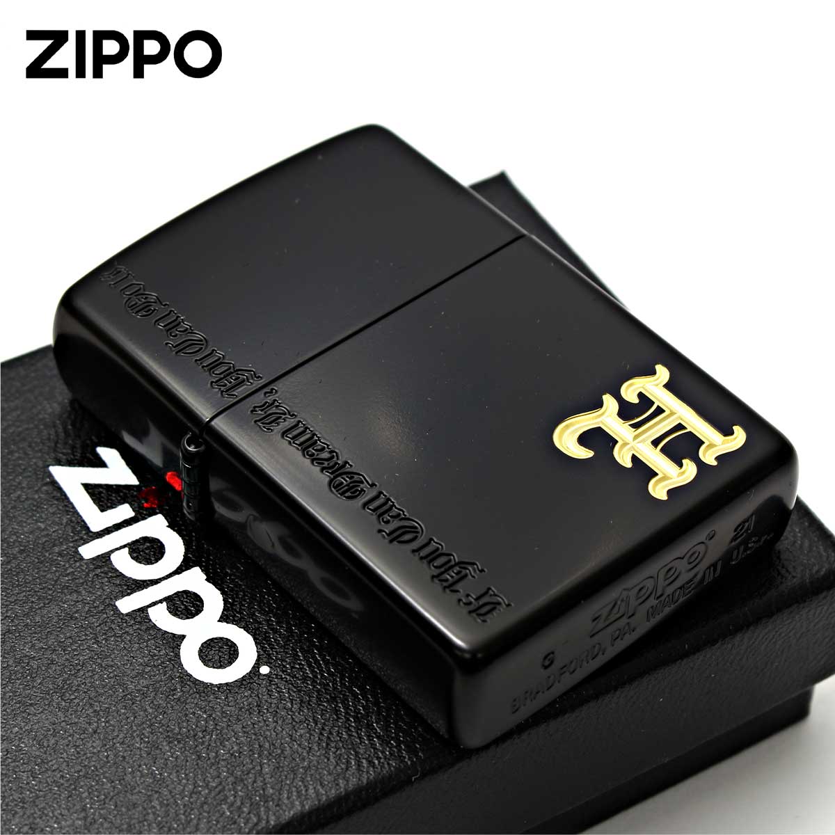 Zippo ジッポー イニシャル H ネームオブラブ ブラック Name of Love NLH-IB メール便可