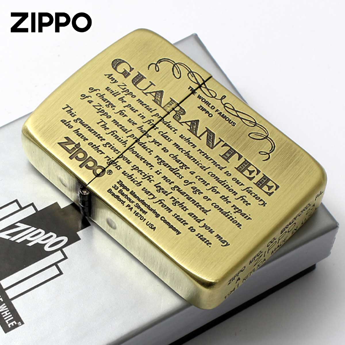 Zippo ジッポー 1941レプリカ ギャランティー柄 保証書 ブラス GUARANTEE No.1941 41GRT-BS