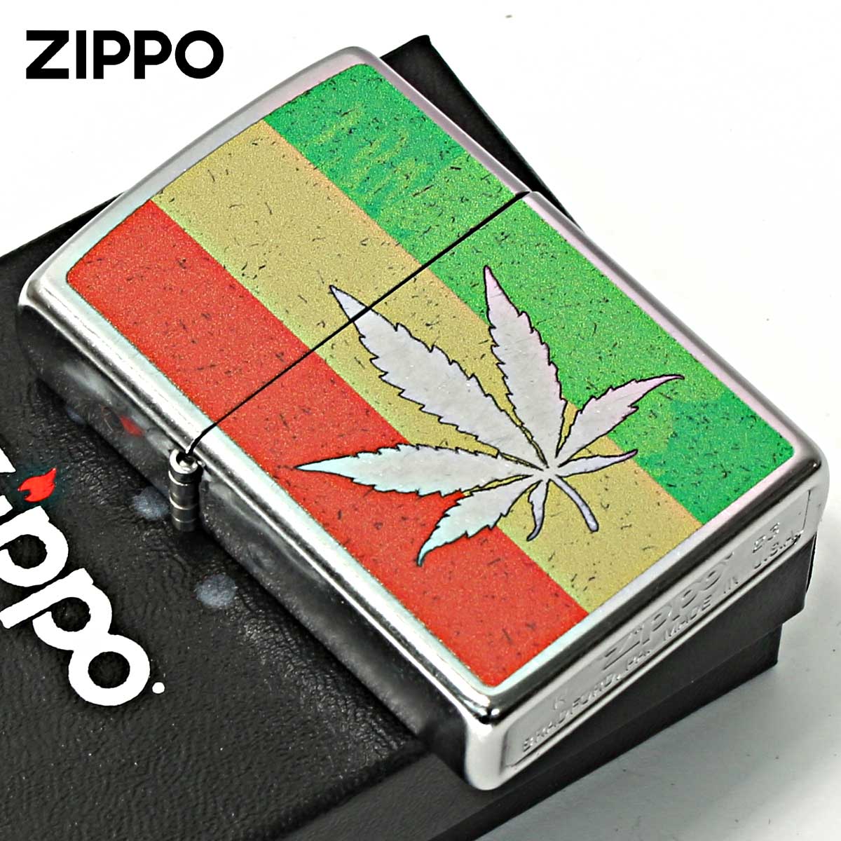 Zippo ジッポー マリファナ Marijuana Leaf Series Rasta Leaf Z207-112482 メール便可