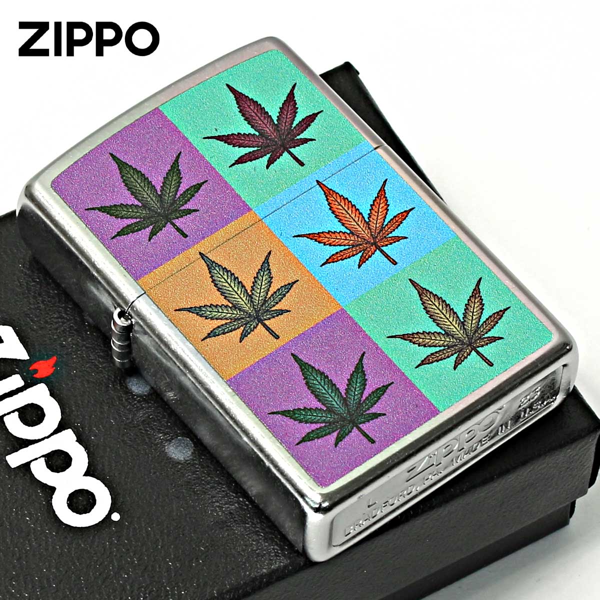 Zippo ジッポー マリファナ Marijuana Leaf Series Colorful Leaves Z207-112483 メール便可