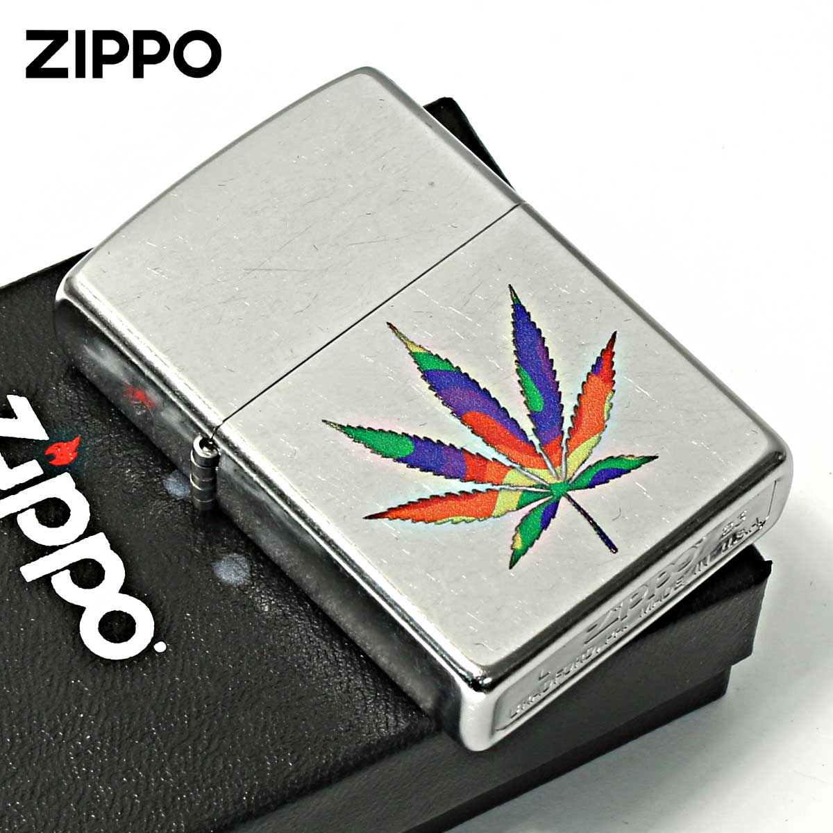 Zippo ジッポー マリファナ Marijuana Leaf Series Rainbow Leaf Z207-112500 メール便可