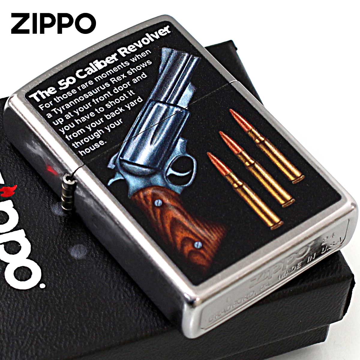 Zippo ジッポー 銃 リボルバー The 50 Caliber Revolver アメリカ加工 Processing in USA Z207-119759 メール便可