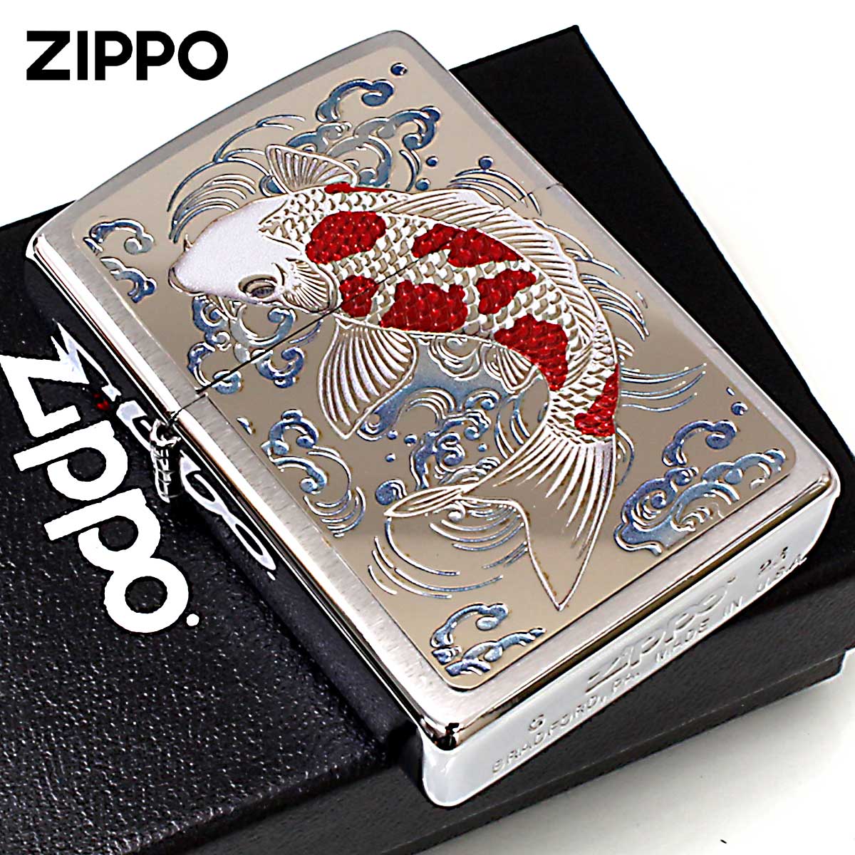 Zippo ジッポー 和柄 昇り鯉 CP-KC メール便可