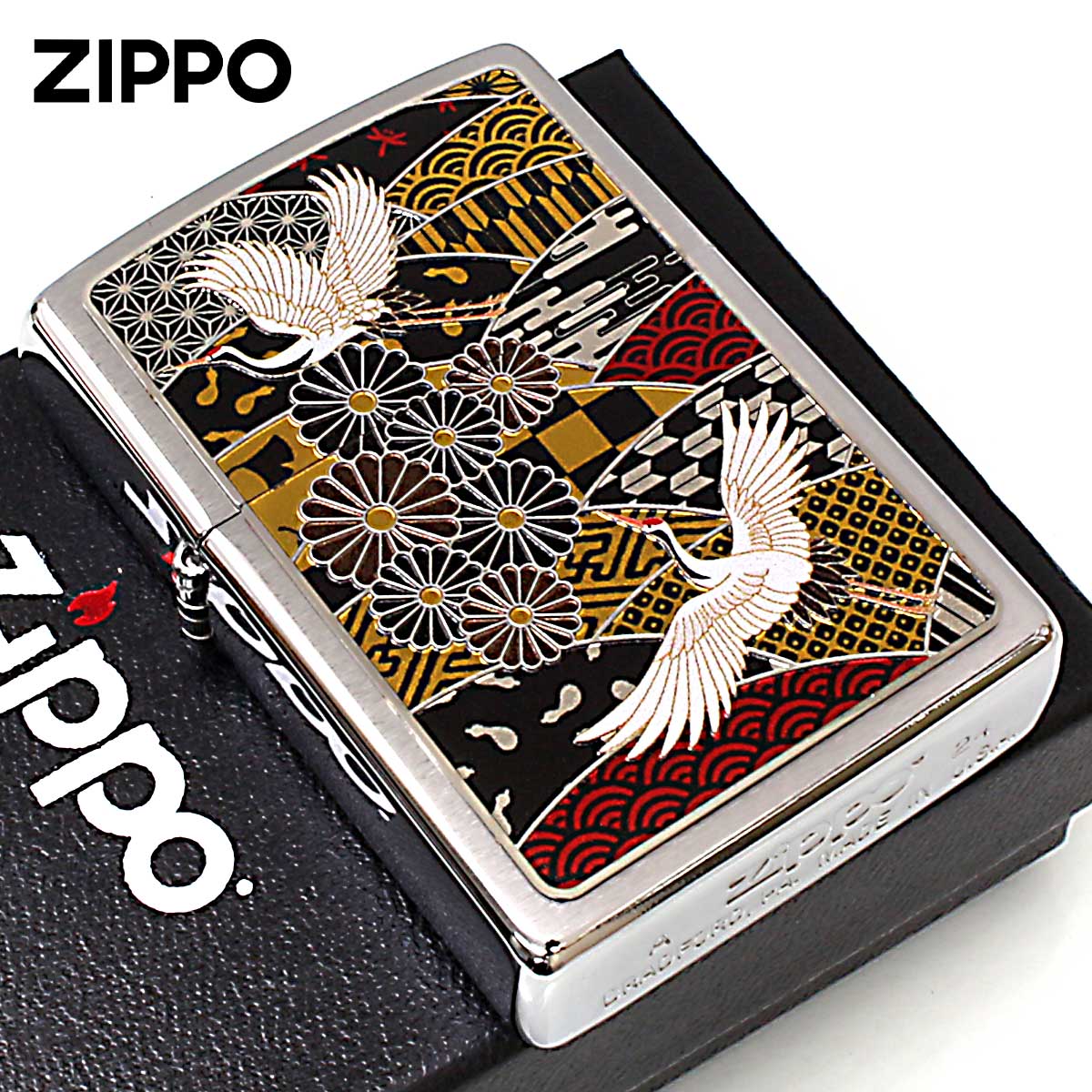 Zippo ジッポー 和柄 夫婦鶴 CP-KD メール便可
