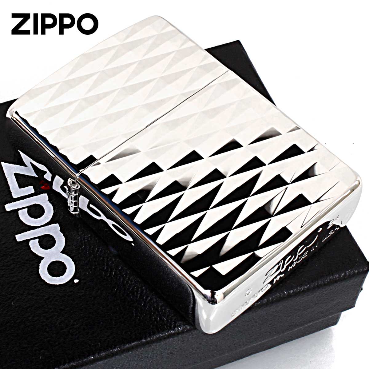 Zippo ジッポー ARMOR #162 アーマー ダイヤカット 銀メッキ 162S-2DC