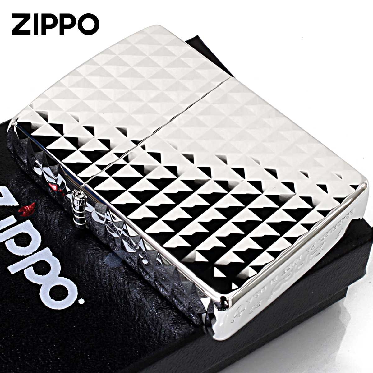 Zippo ジッポー ARMOR #162 アーマー ダイヤカット 銀メッキ 162S-4DC