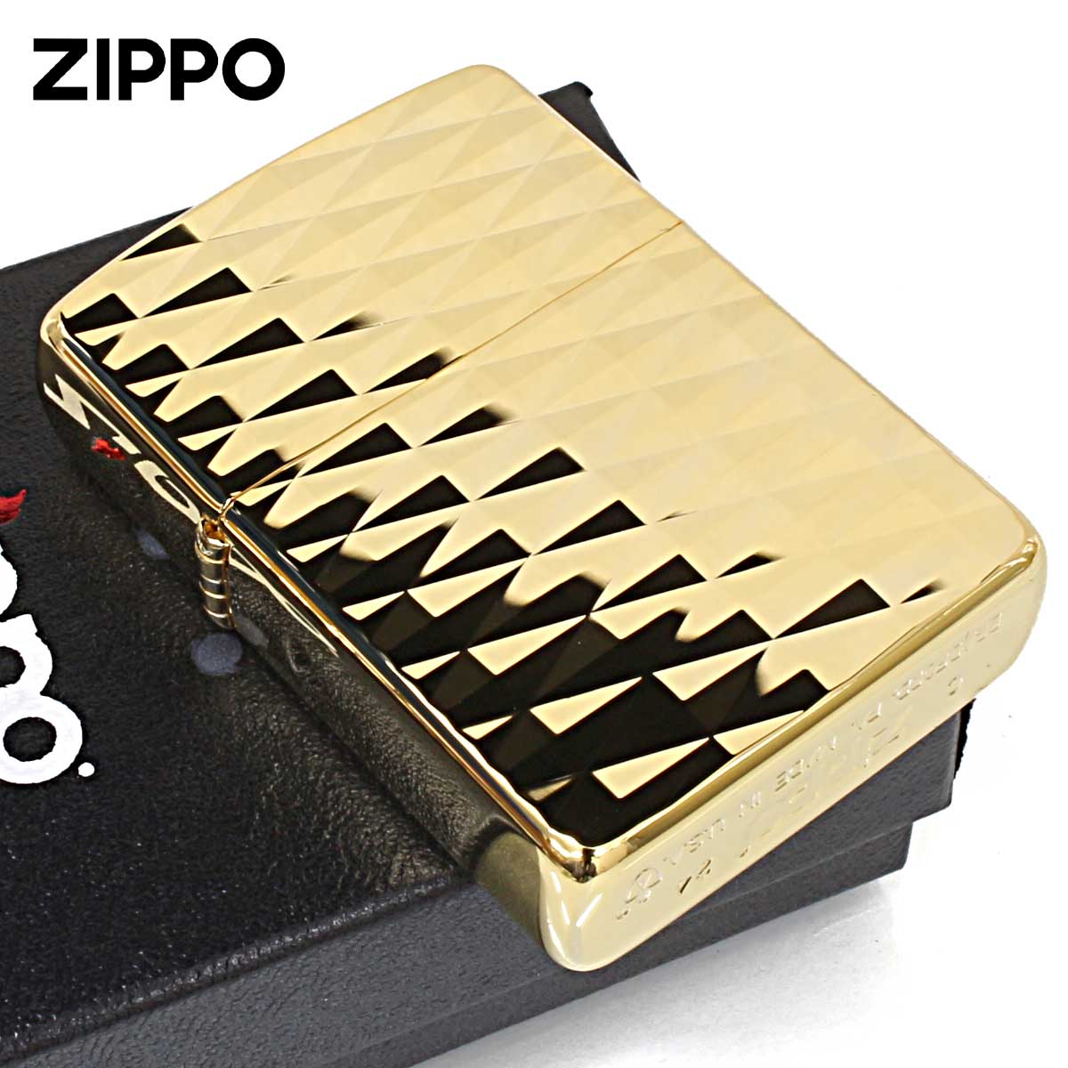 Zippo ジッポー ARMOR ＃162 アーマー ダイヤカット 金メッキ ゴールドチャンバー 162G-2DC