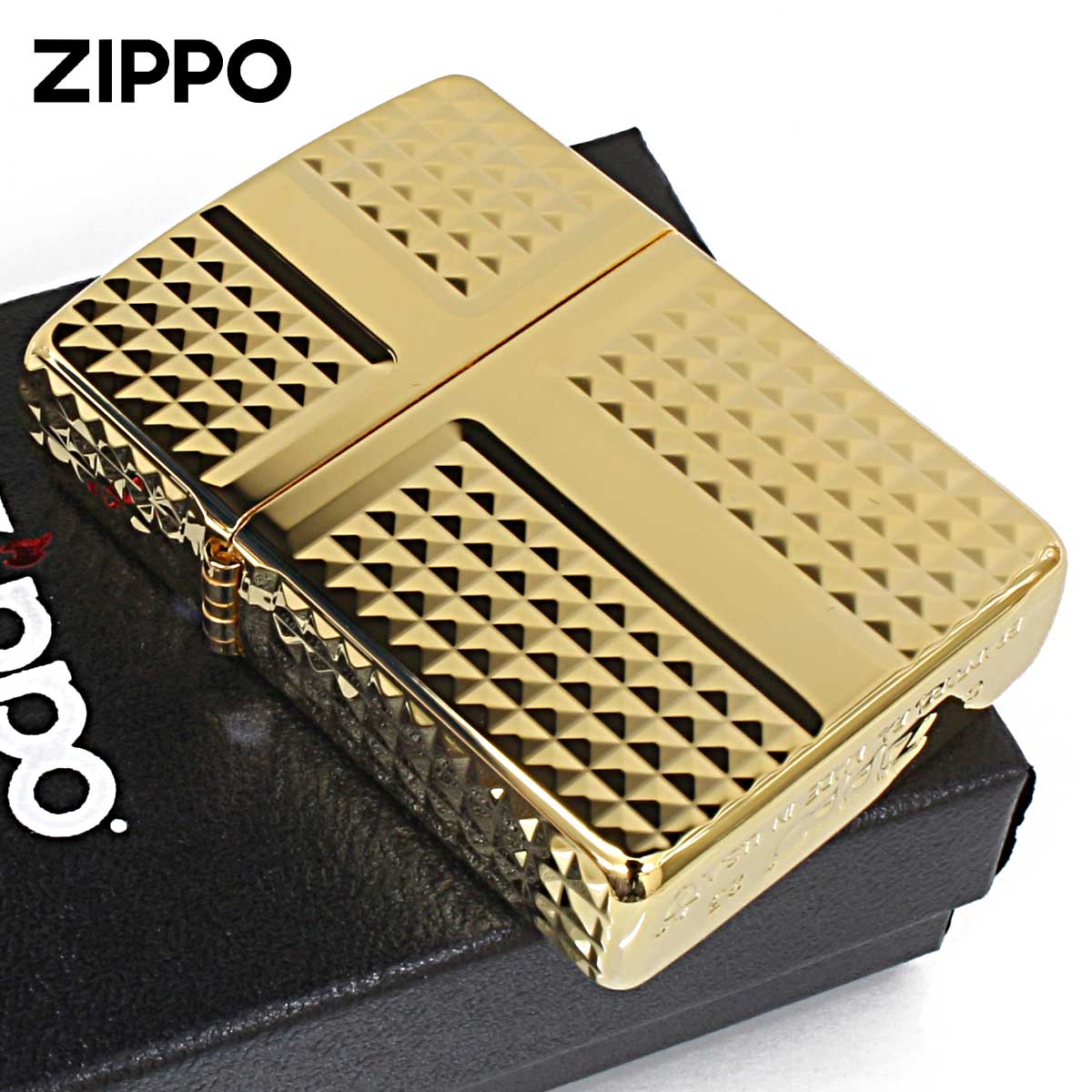 Zippo ジッポー ARMOR #162 アーマー ダイヤカット 金メッキ ゴールドチャンバー 162G-4CRDC