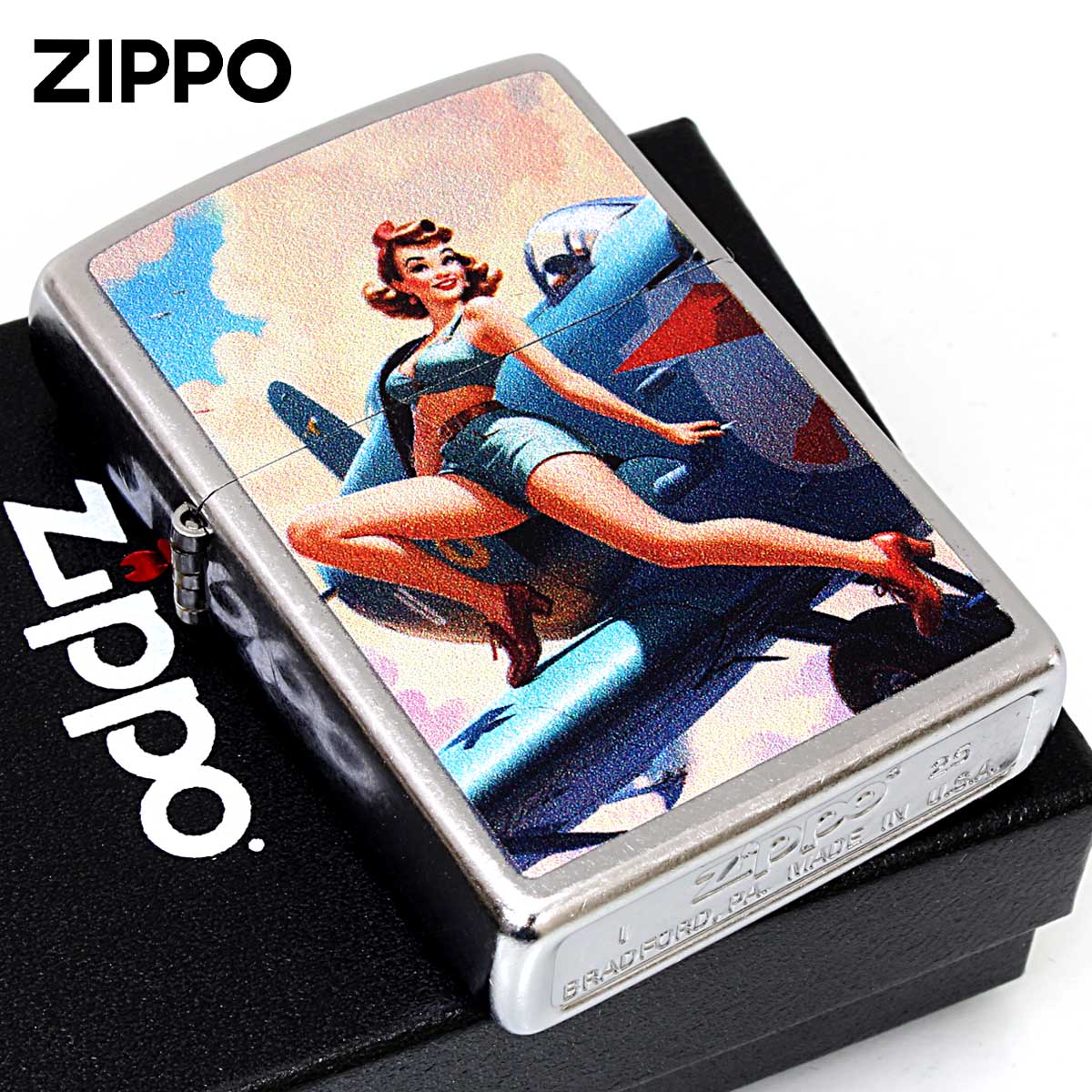 Zippo ジッポー NOSE ART Pin Up Girl Woman ノーズアート ピンナップガール セクシー Z207-125621 メール便可