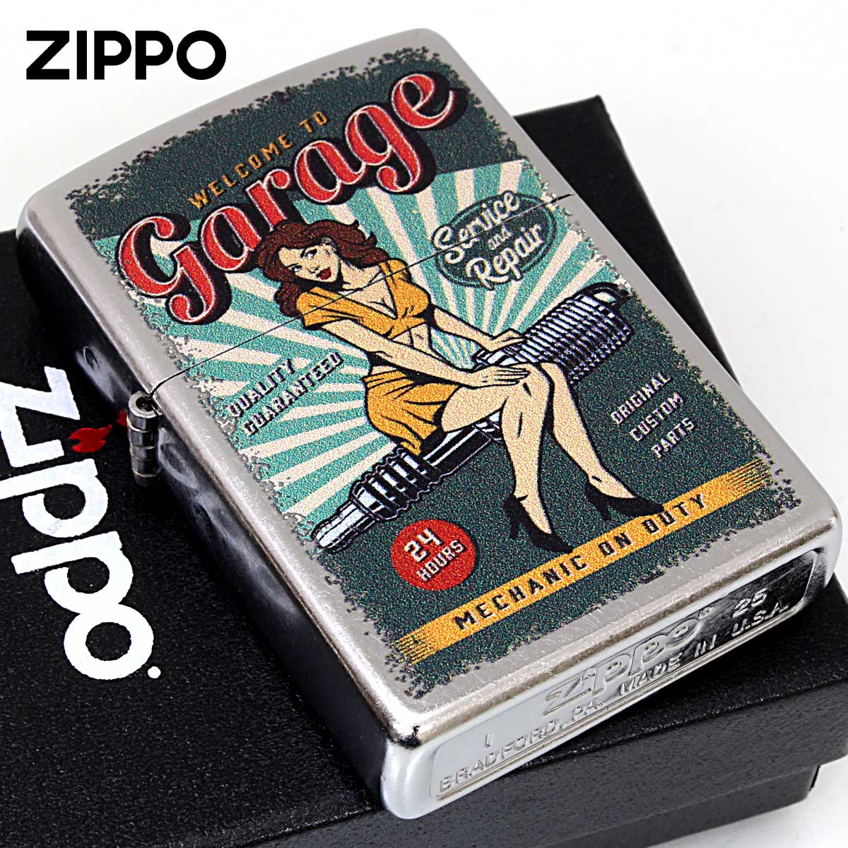 Zippo ジッポー Garage Woman オールドポスター風 セクシー ガール ガレージ ウーマン Z207-125622 メール便可