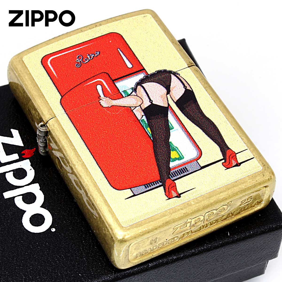 Zippo ジッポー FRIDGE Pin Up Girl 冷蔵庫 ピンナップガール セクシー Z48267-125629 メール便可