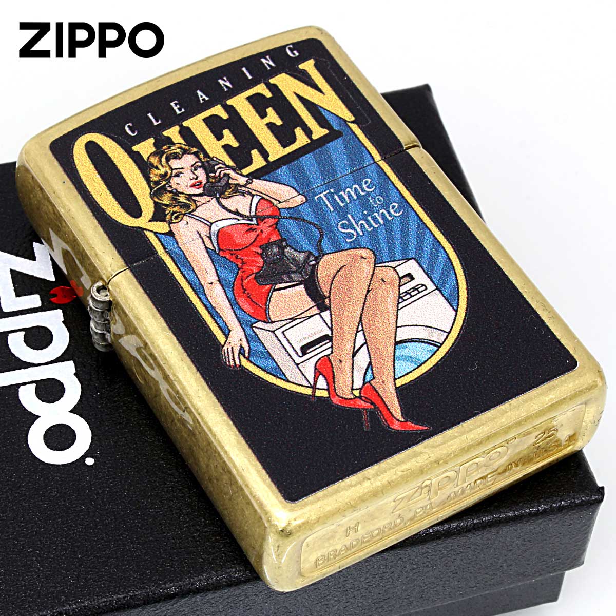 Zippo ジッポー CLEANING QUEEN Pin Up Girl ピンナップガール セクシー Z48267-125625 メール便可
