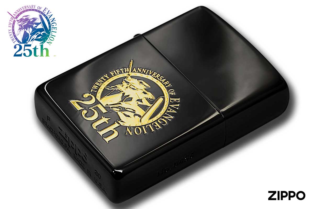 Zippo ジッポー EVANGELION 25th Anniversary エヴァンゲリオン 25周年記念 ゴールドエンブレム メール便可