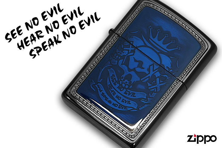 Zippo ジッポー NO EVIL フレーム BL(1201S399)