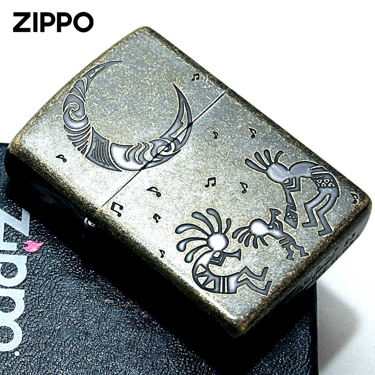 Zippo ジッポー ココペリ 精霊 アメリカンインディアン ブラス 1201S611