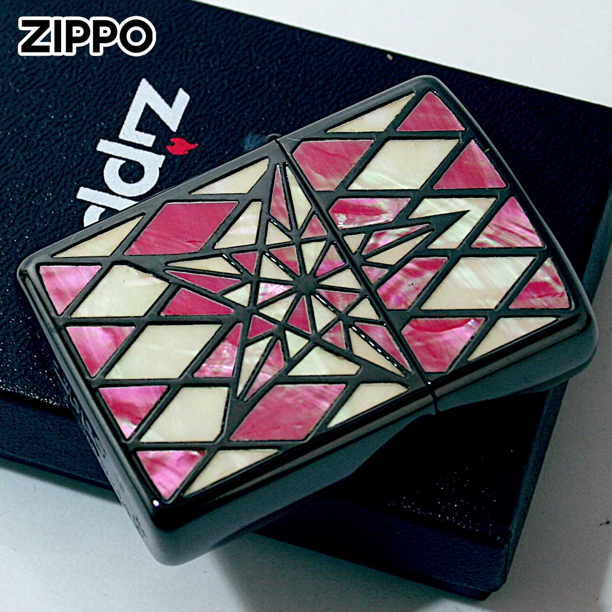 Zippo ジッポー アーマー シェル 貝 スター 星 インレイ 象嵌 ブラック ARMOR SHELL STAR 2 BK2 1201S696