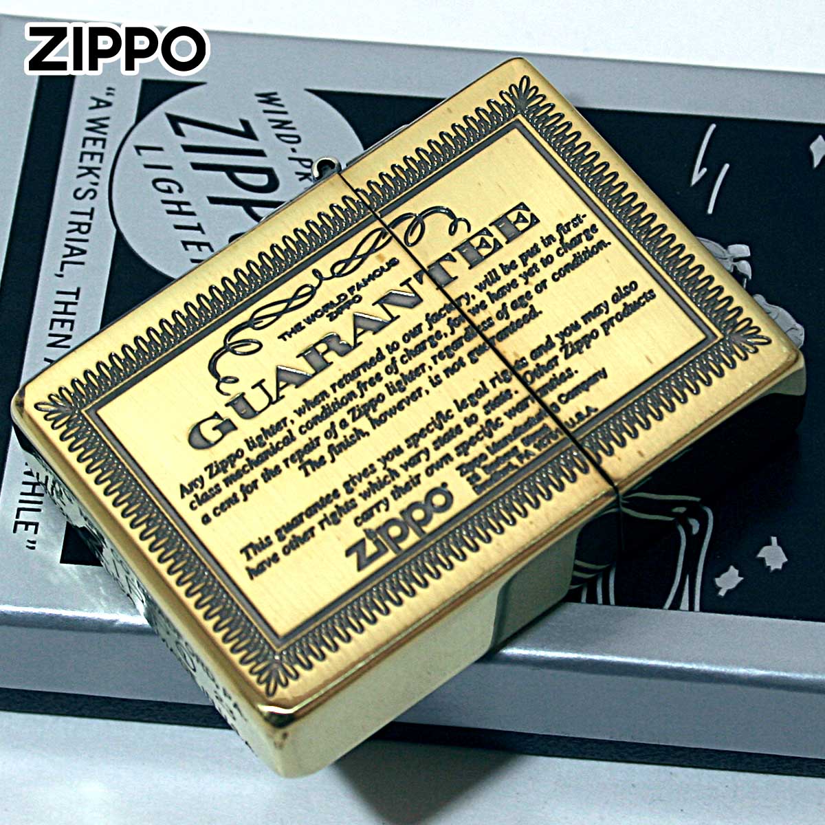 Zippo ジッポー 1935レプリカ ギャランティー柄 保証書 ブラス GUARANTEE No.1935 1201S664