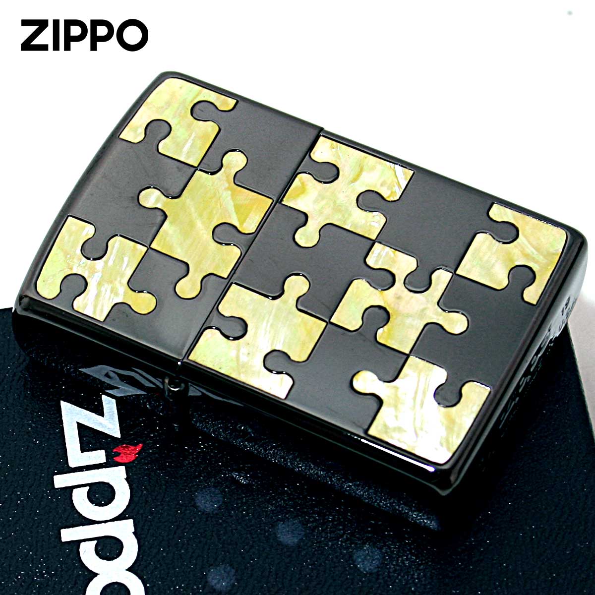 Zippo ジッポー パズル シェル 貝 インレイ 象嵌 ブラック Shell Puzzle シェルパズル2 1201S672