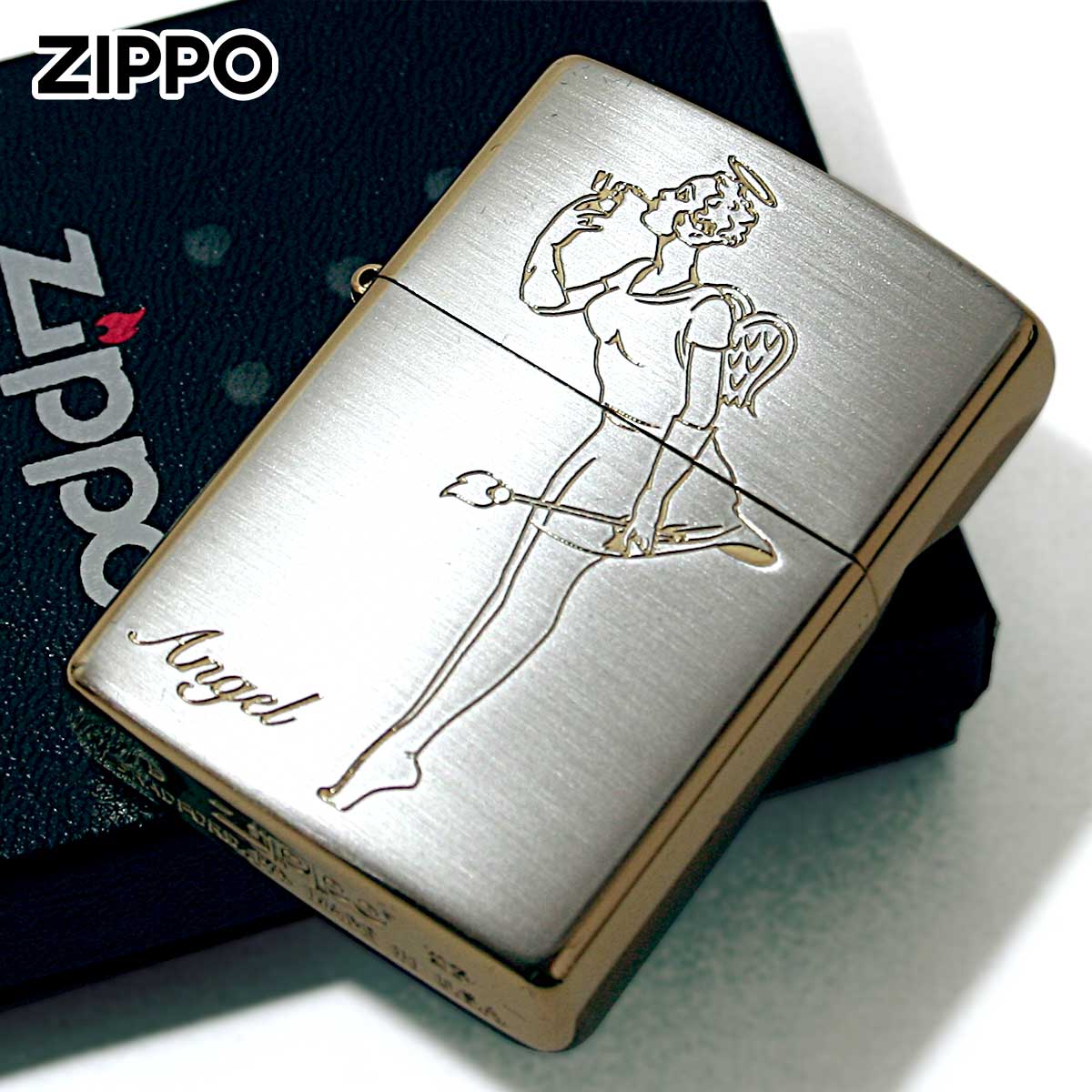 Zippo ジッポー ガール エンジェル デビル Girl Angel 両面加工 1201S681