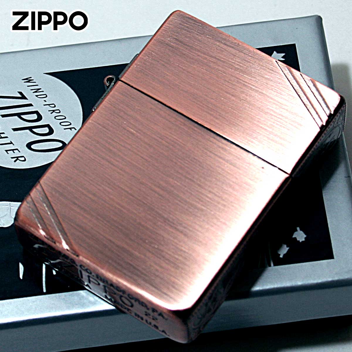 Zippo ジッポー 1935レプリカ ダイアゴナルライン 3面 アラベスク彫刻 唐草 カッパー 1935DL3F DIAGONAL LINE ARABESQUE CP 1201S660