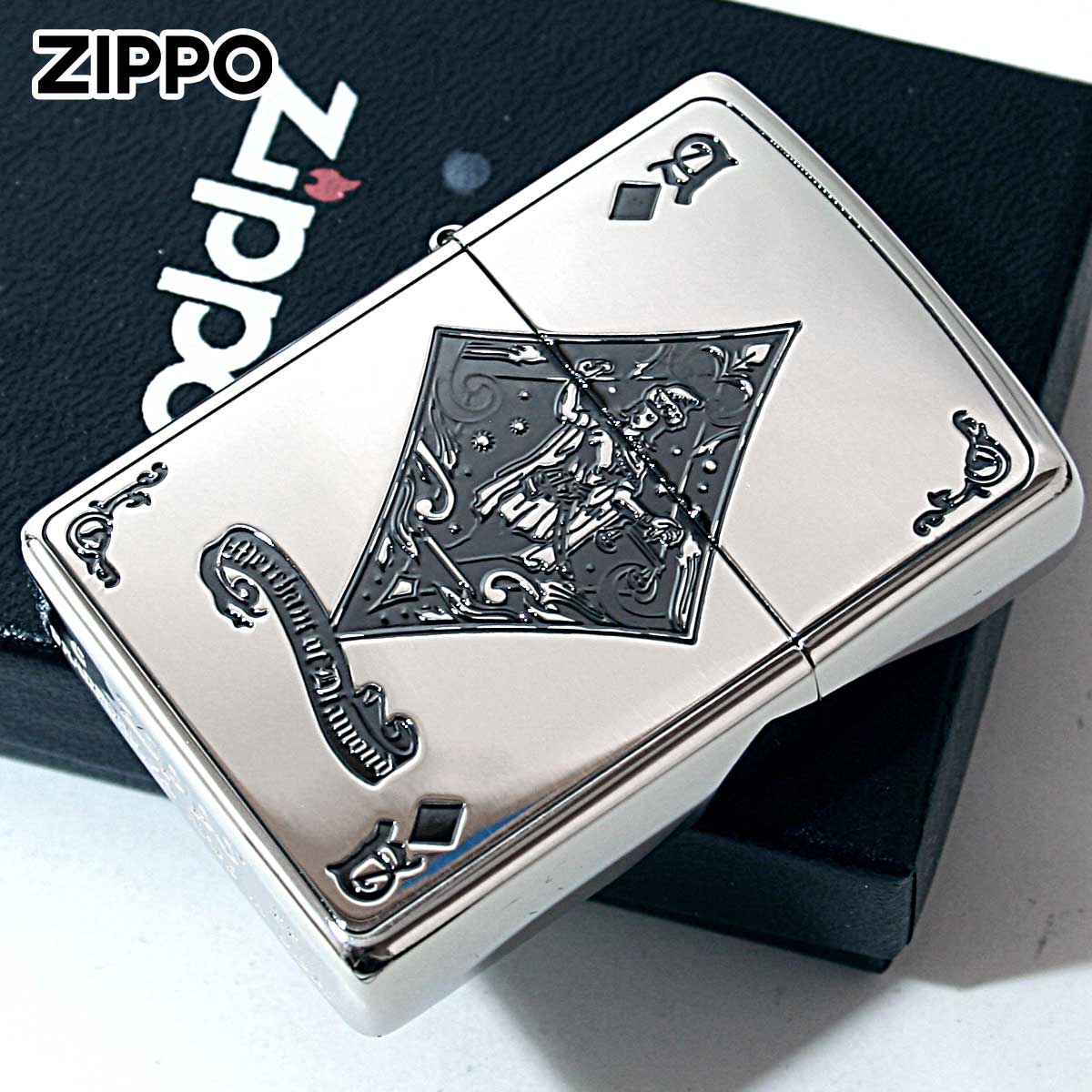 Zippo ジッポー デビル トランプ ダイヤ シルバー Devil Trump 1201S284
