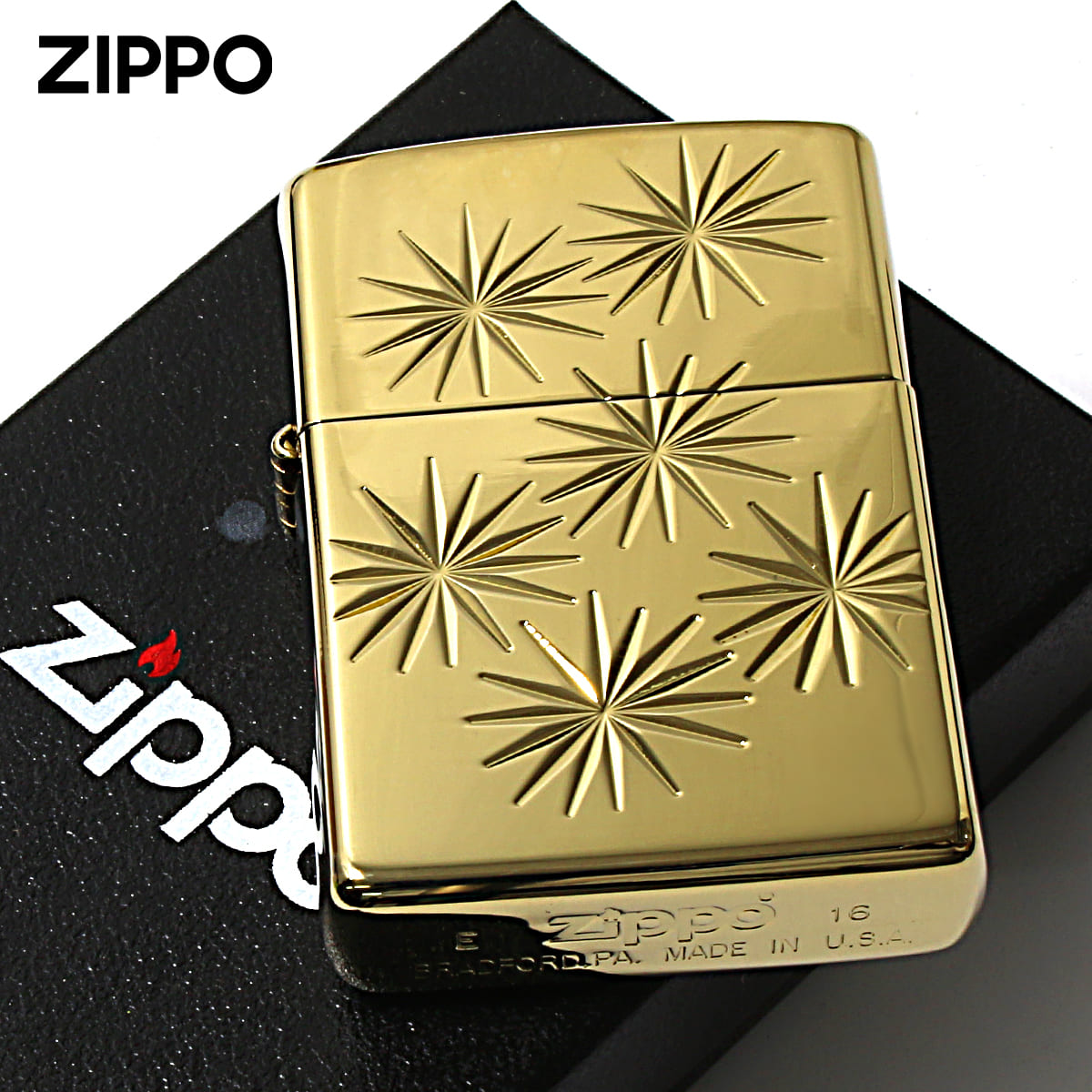 Zippo ジッポー 和柄 金チタンZ Japan classic of engrave #6 メール便可