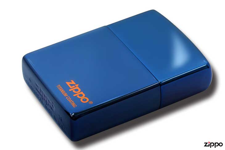 Zippo ジッポー TITANIUM COATING チタニュームコーティング ＃200 ブルーチタン ＃ほへと