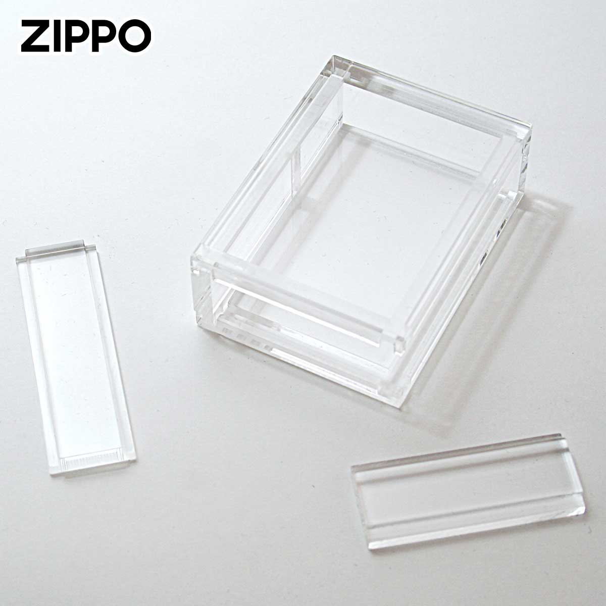 Zippo ジッポー ディスプレイケース アクリルブロック コレクターズアイテム 観賞用 保管用 1個収納 メール便可