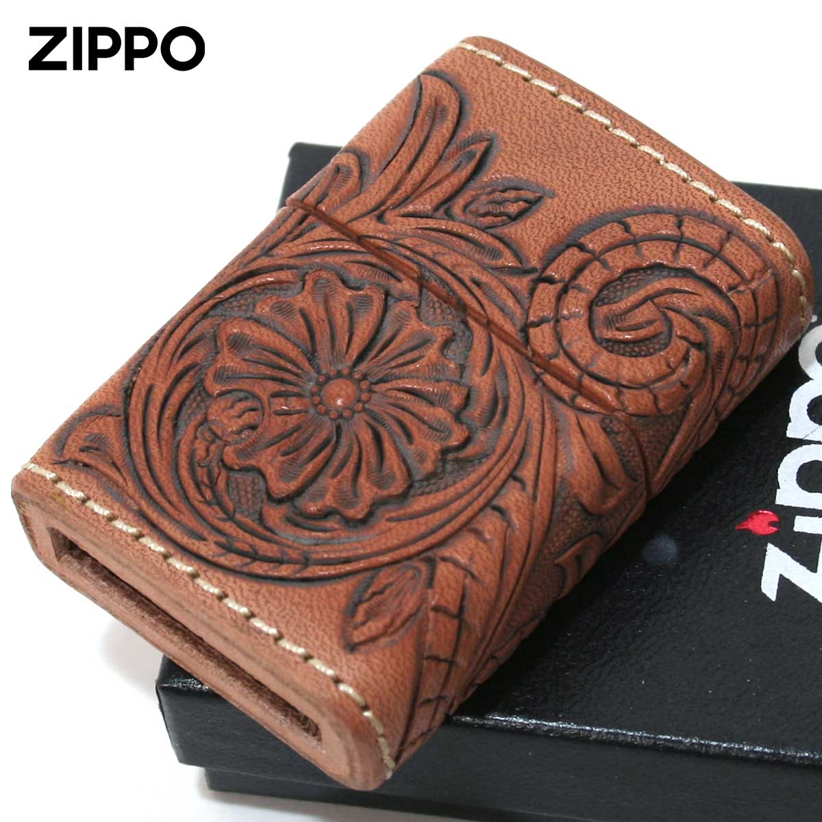 Zippo ジッポー 革巻き レザー ワークス カオス Leather Works CHAOS LWC Z シェリダンクラフト