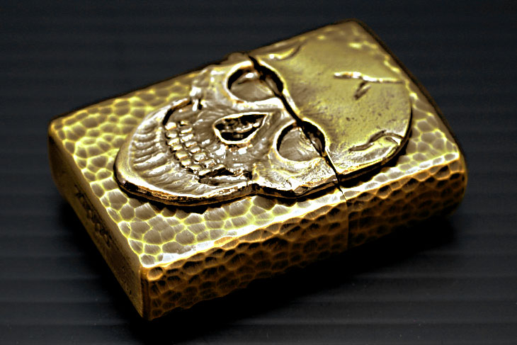 Zippo ジッポー HAMMERED SKULL （A）