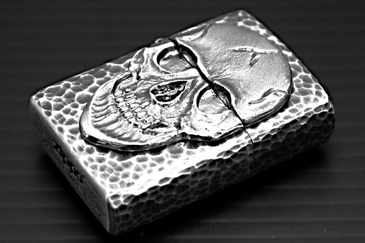 Zippo ジッポー HAMMERED SKULL （B）