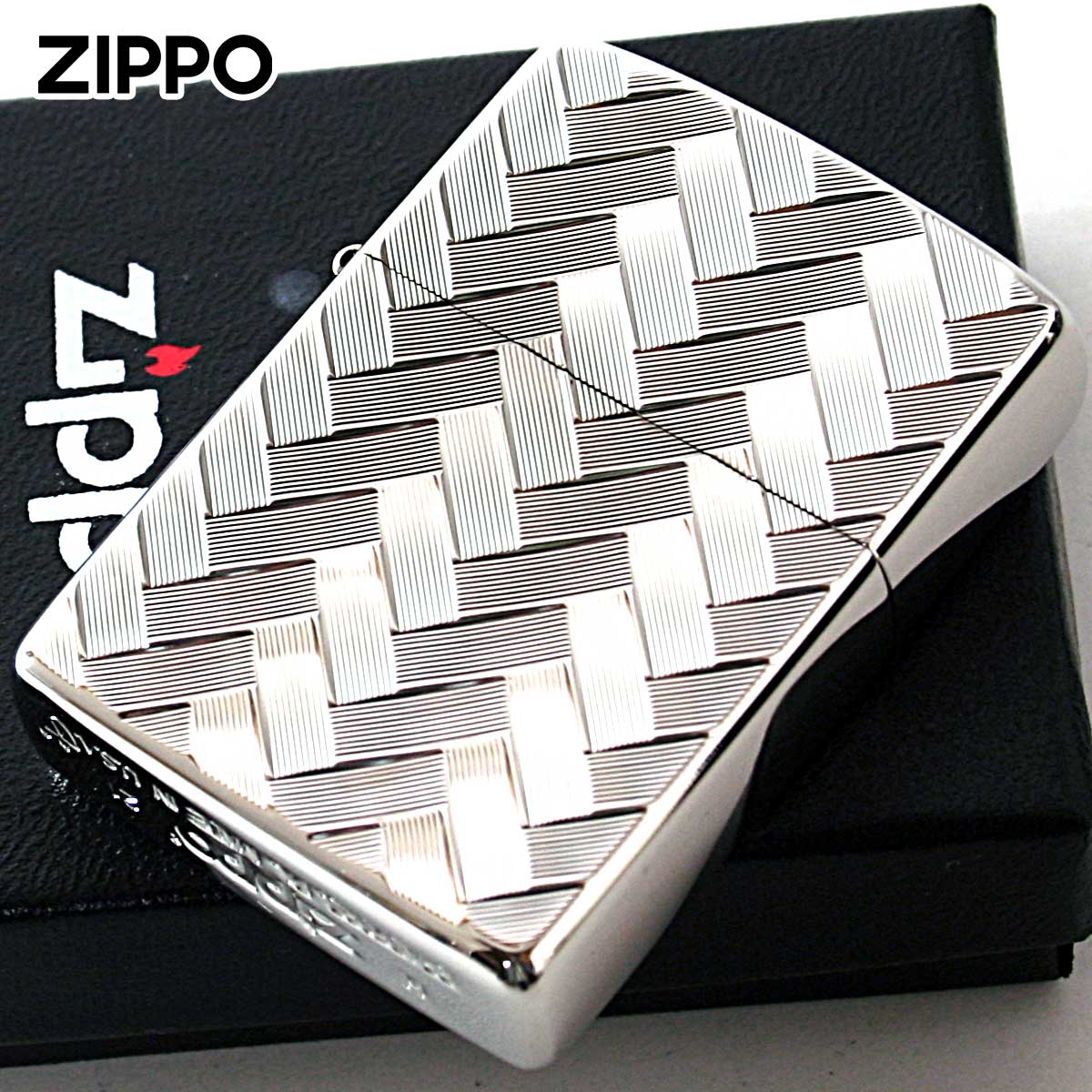 Zippo ジッポー アーマー ワイヤーメッシュ プラチナコーティング 両面加工 ARMOR WIRE MESCH 3 ゴールドタンク PT