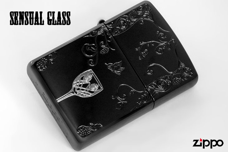 Zippo ジッポー SENSUAL GLASS (A)Black Nickel