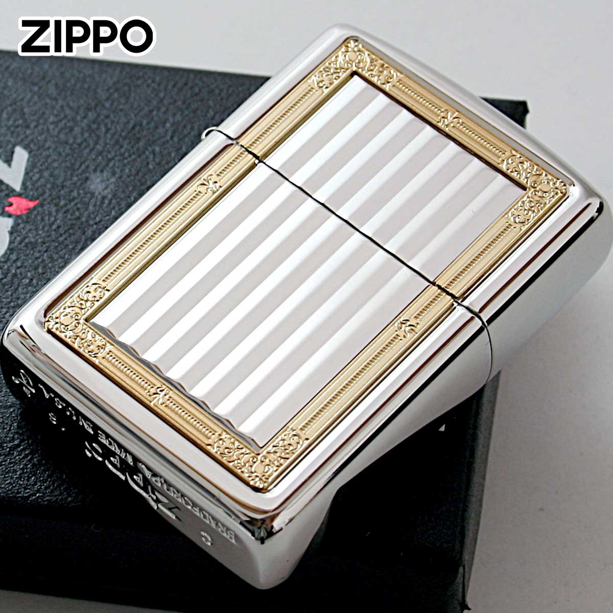 Zippo ジッポー アーマー ゴールドプレートフレーム ダイアノシルバー ARMOR GPフレーム B