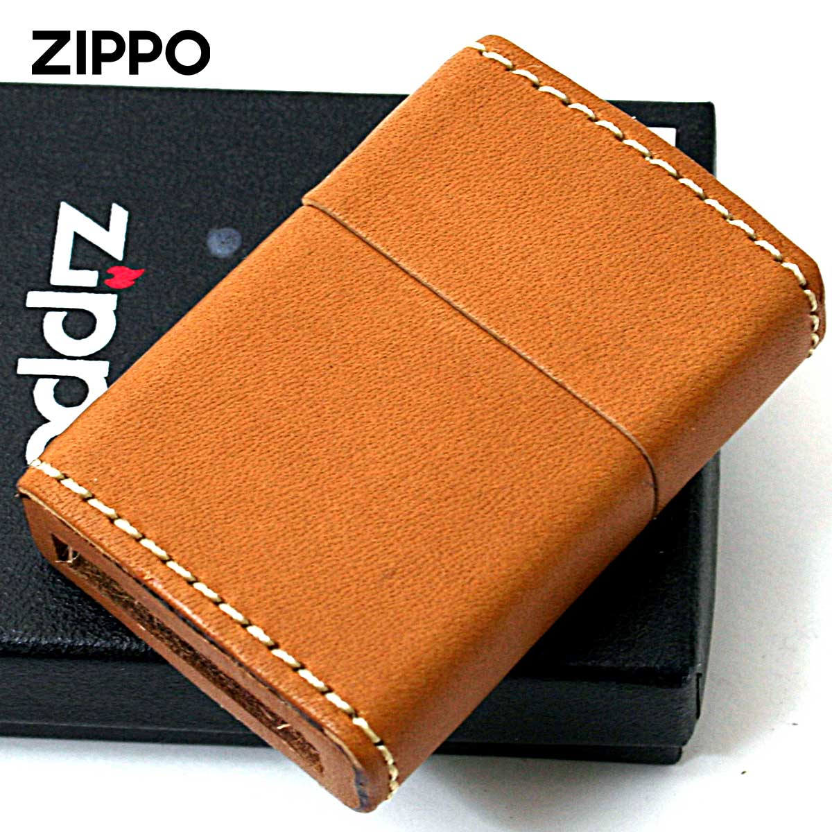 Zippo ジッポー 牛革巻き リゾンテ 本革 タン