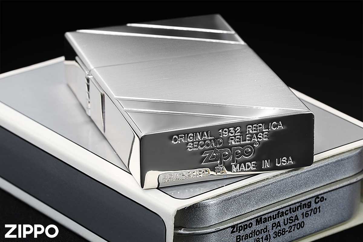Zippo ジッポー 1932レプリカ セカンドリリース ダイアゴナルカット Satin&Polish Large